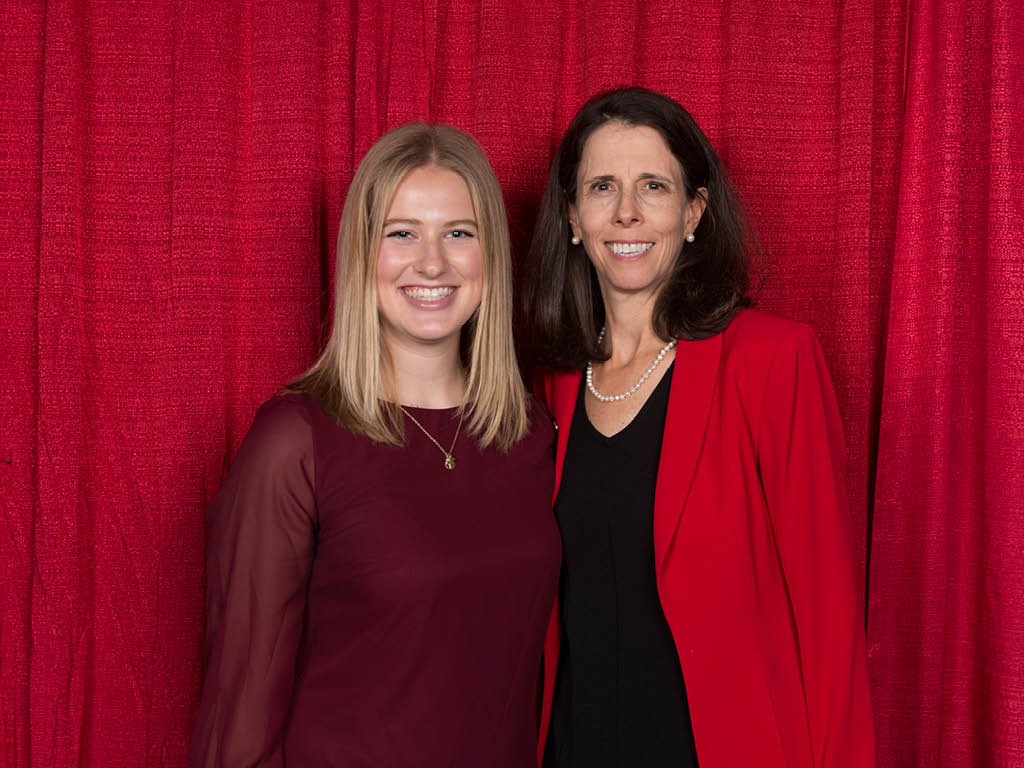 Kailey Johannes with Dean Judy Neubrander