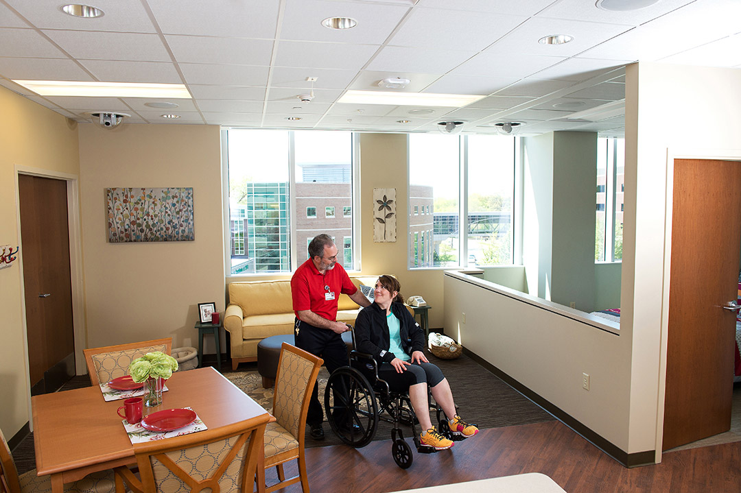 Health lab patient wheelchair